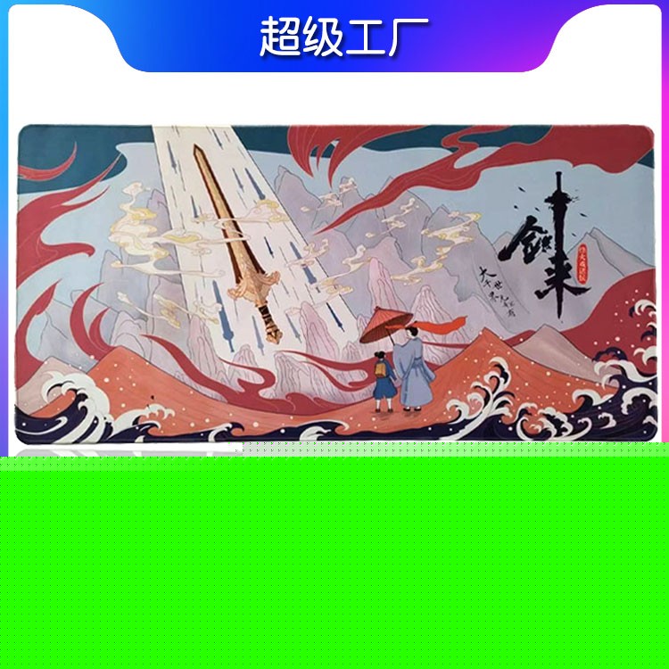 通亞工藝品國潮風(fēng)仙鶴橡膠鼠標(biāo)墊 采用精密紡織、防滑底部設(shè)計